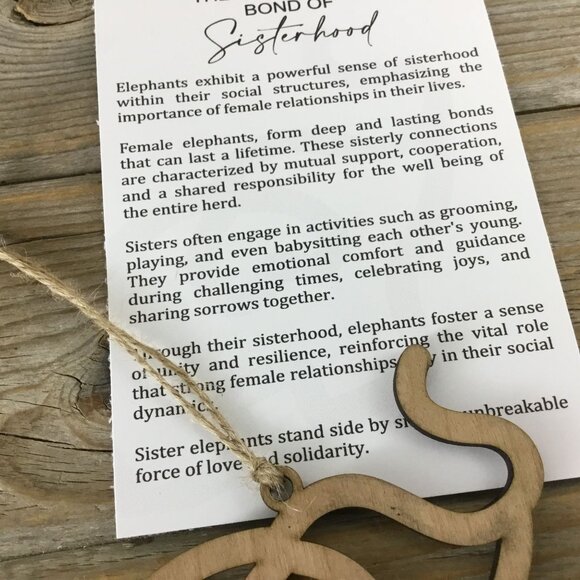 Sister Unbreakable Bond Elephant Story Card Ornament - Picture 4 of 5